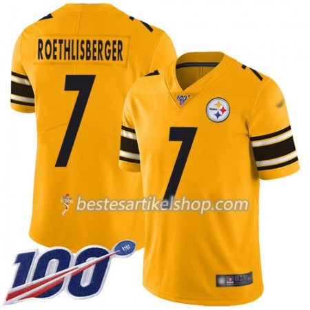 Herren Pittsburgh Steelers Trikot Ben Roethlisberger 7 Nike Gelb 100th